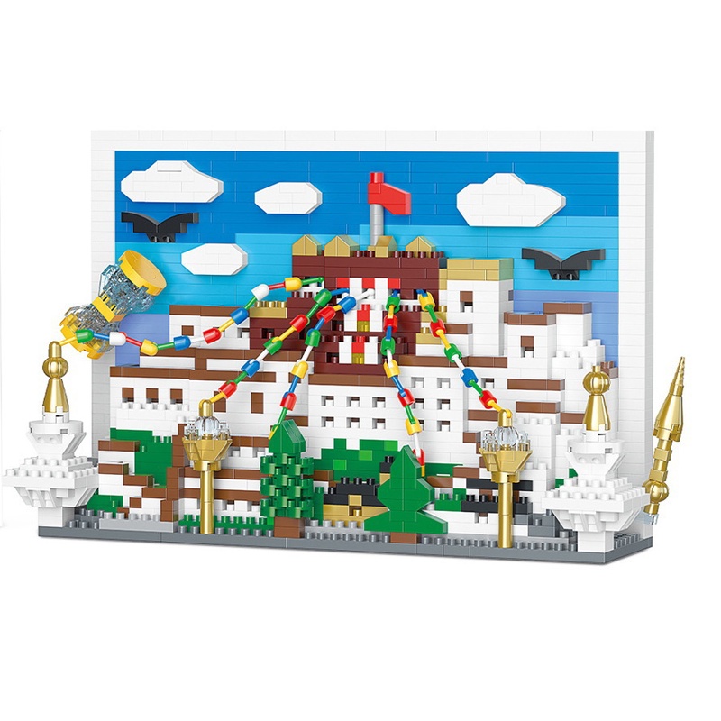 Mô Hình Lắp Ráp Lâu Đài Công Trường potala Để Bàn Trang Trí