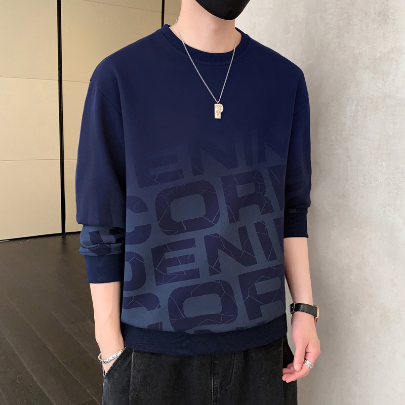 Áo sweater Tay Dài Cổ Tròn Dáng Rộng In Họa Tiết Thời Trang Mùa Thu Cho Nam