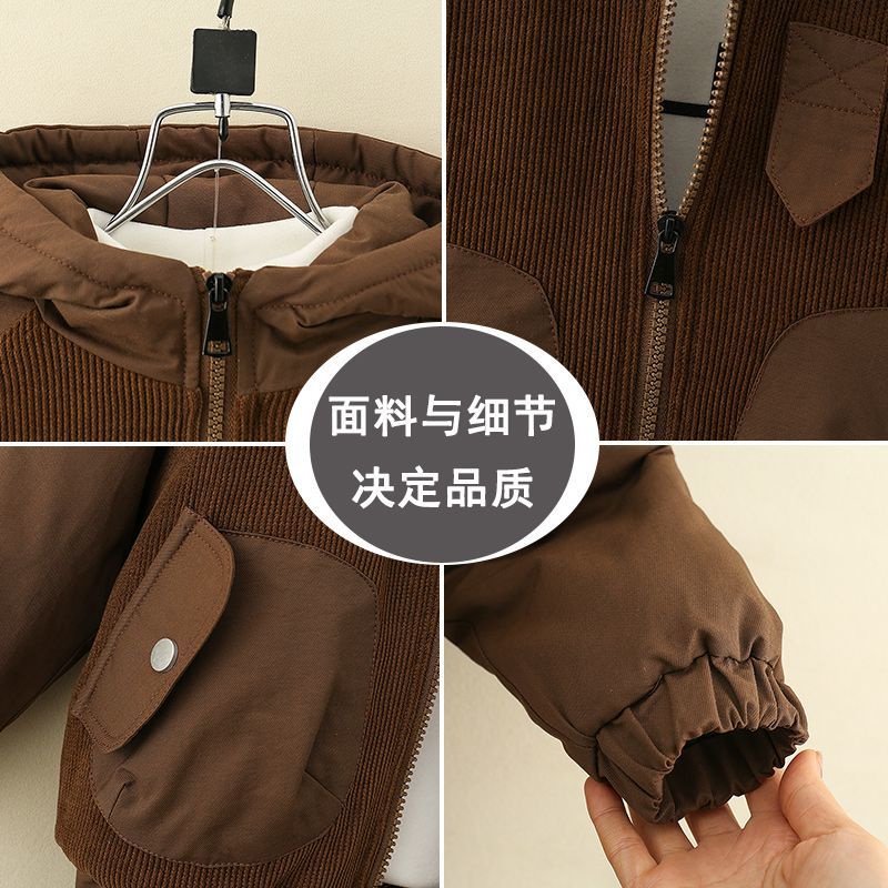 Áo Khoác Lông Cừu Dày Phong Cách Mới 2023 Cho Bé Trai