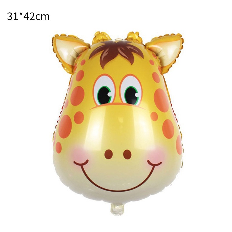 Bóng Bay Màng Nhôm 30x37cm Hình Đầu Động Vật