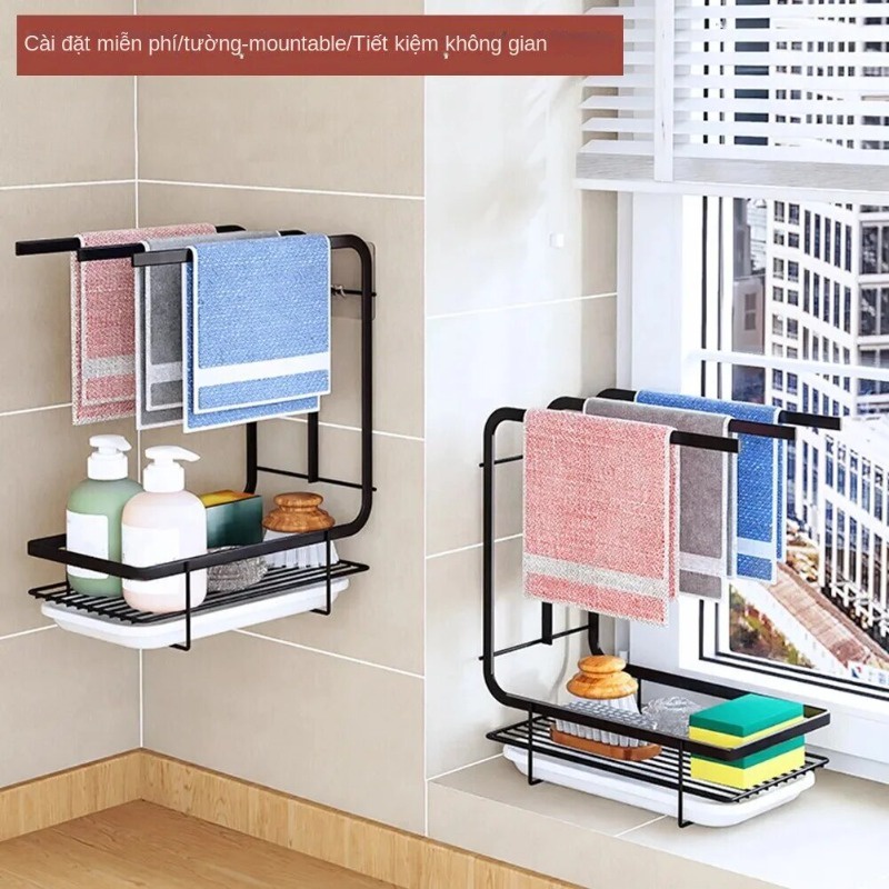 Giá Đỡ Xà Phòng Mút Rửa Chén Treo Tường Nhà Tắm Tiện Lợi