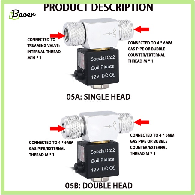 Van Điện Từ co2 100% Chính Hãng Chống Thấm Nước Cho Bể Cá