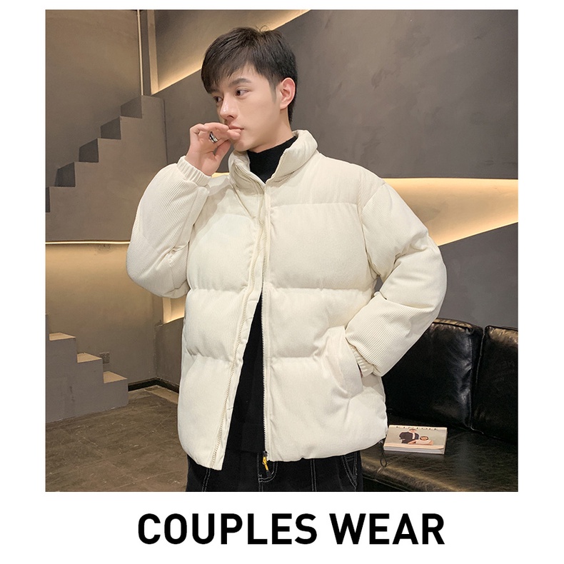 Áo Khoác Tay Dài Màu Trơn Giữ Ấm Mùa Đông Thời Trang Đơn Giản Dành Cho Nam