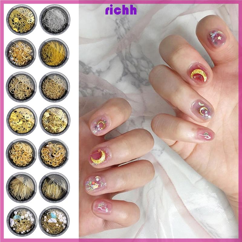 Phụ Kiện Đinh Tán Kim Loại Trang Trí Móng Tay charms