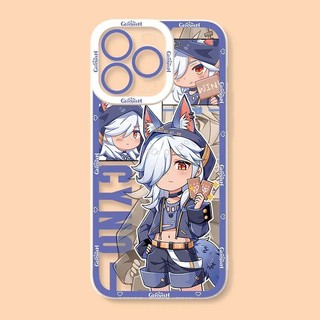 Ốp lưng iphone samsung xiaomi oppo cạnh vuông Chibi Cute nhân vật hệ Lôi Cyno Genshin Impact