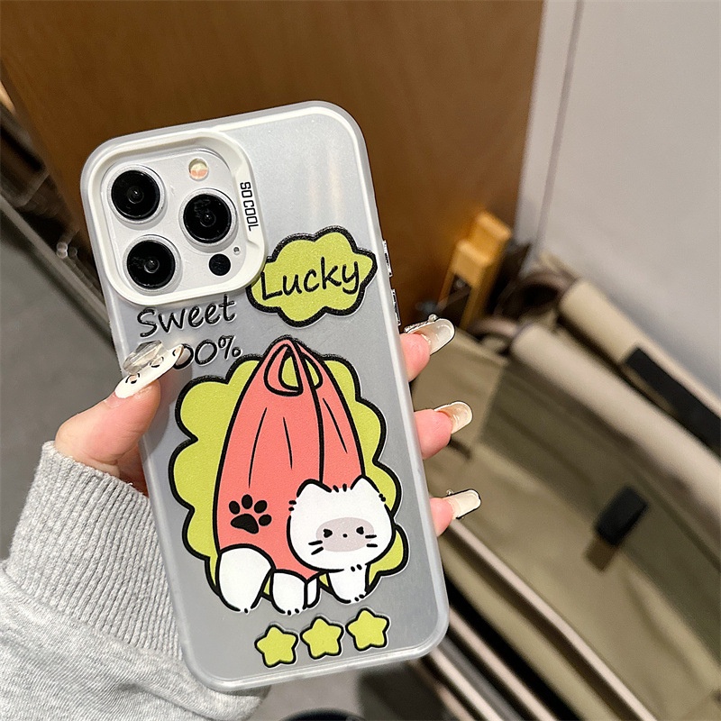 ỐP LƯNG IPHONE Ốp Điện Thoại Tpu Nhám In Hình Mèo Hoạt Hình Cho iphone15 / 14promax / 13 / 12 / 11 / xr / xs / x / xsmax / 7 / 8plus