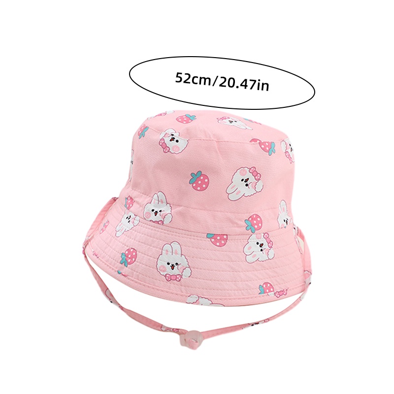 Mũ cotton Chống Nắng / Tia uv In Họa Tiết Hoạt Hình Dễ Thương Thời Trang Mùa Hè Cho Bé jp2