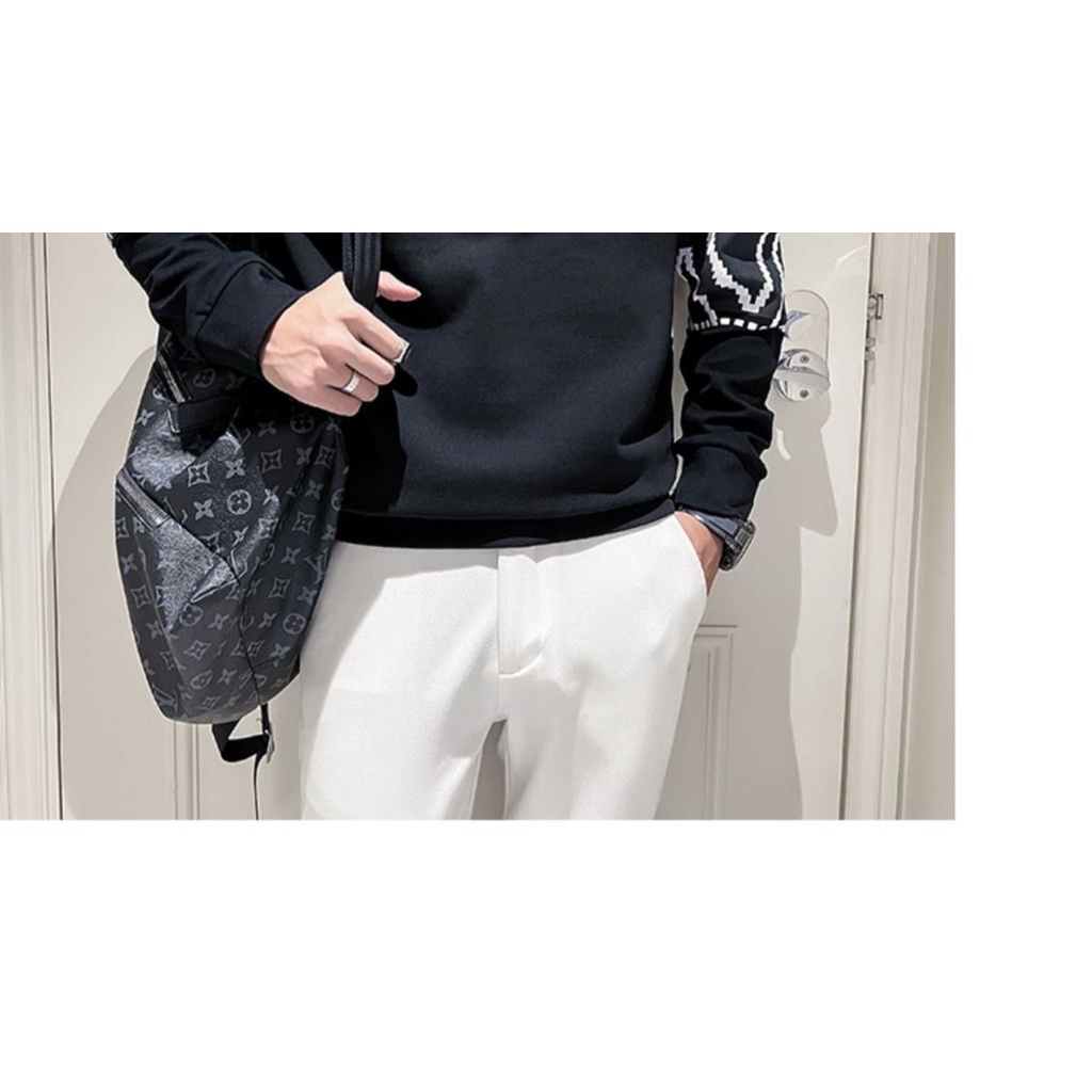 Thời Trang Áo Nỉ Nam Dài Tay Sọc Ngang Phong Cách Hàn Quốc