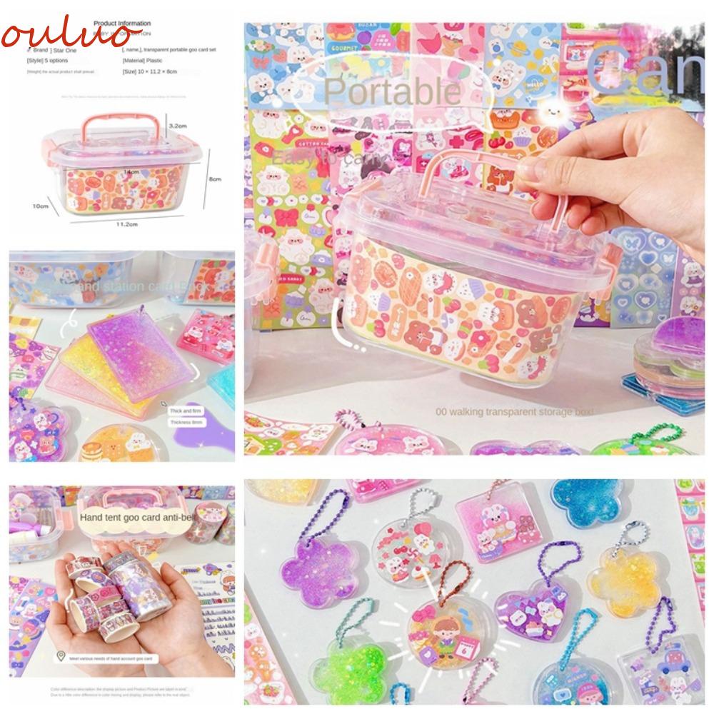 Souluo Bộ Thẻ Bài goo Làm Thủ Công Bằng acrylic In Hoạt Hình gooka diy Vui Nhộn Cho Bé