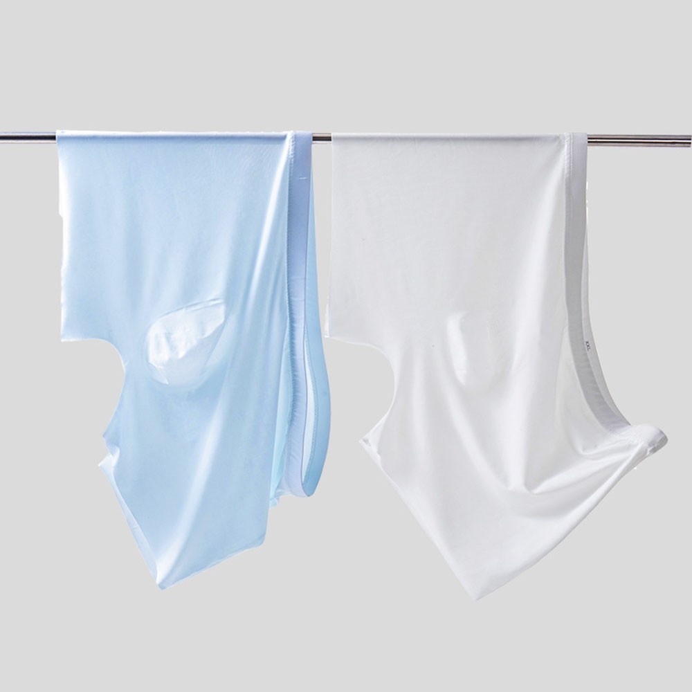 Quần Lót boxer Vải Lụa Lạnh Mềm Mại Thoáng Mát Cho Nam