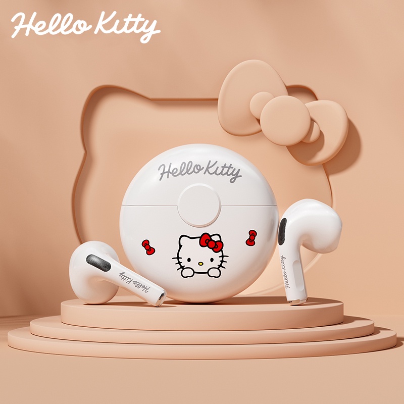 Sanrio Tai Nghe Không Dây yp-19 bluetooth 5.2 Âm Thanh hifi Hình hello kitty Siêu Dễ Thương Giảm Tiếng Ồn