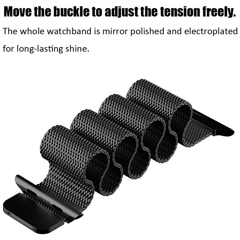 Dây đeo đồng hồ Milan cho đồng hồ thông minh Dây Đeo Màu Trơn Cho  iwatch 7/SE/6/5/4/3/2 Kích Thước 38/42/45/49mm