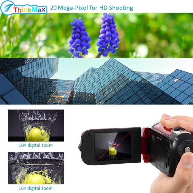 Camera Kỹ Thuật Số lcd 2.7 inch Phóng To 16 Lần Cầm Tay hd
