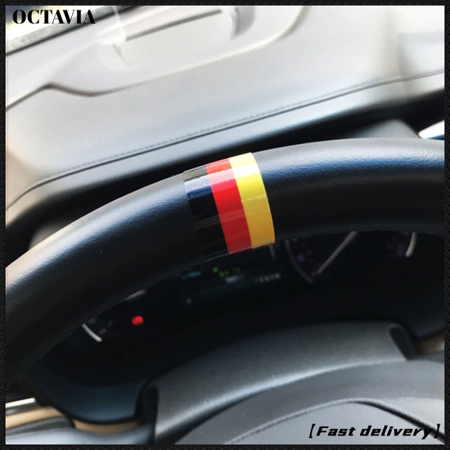 Miếng Dán Trang Trí Vô Lăng Xe Hơi Họa Tiết Cờ Các Nước j02