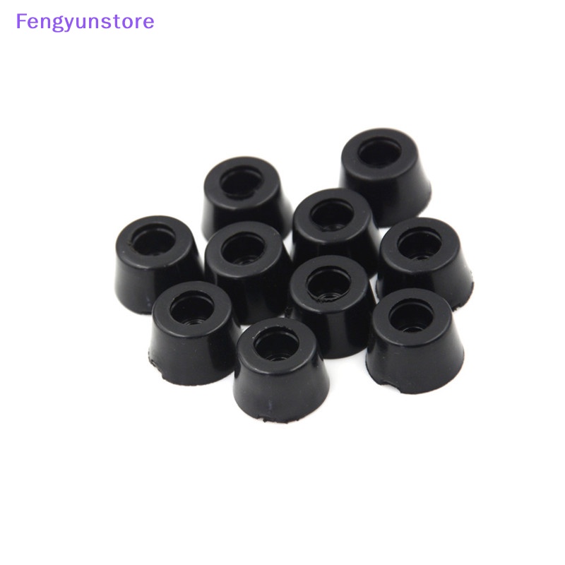 Set 10 Miếng Cao Su Đen Hình Tròn 17X10Mm Trang Trí Tủ Quần Áo