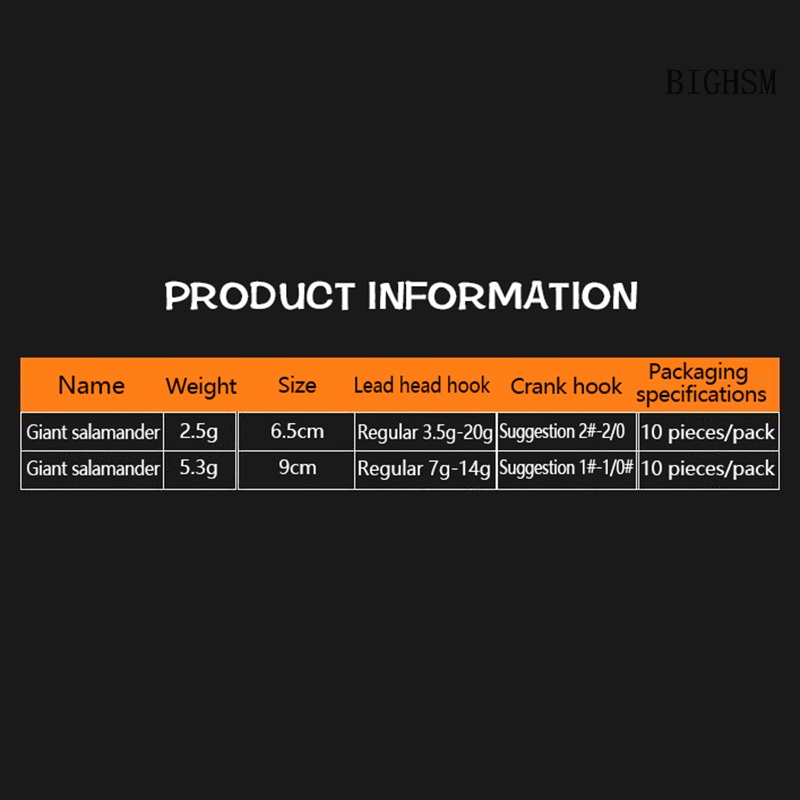 Bighsm 1 Mồi Giả Câu Cá Mềm 2.5g6.5cm / 5.3G9Cm