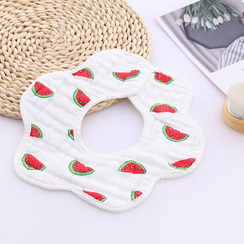 Khăn Lau Miệng Tròn 2 Mặt Xoay 360 Độ Và Được Làm Từ Vải Siêu Thấm Hút 8 Lớp