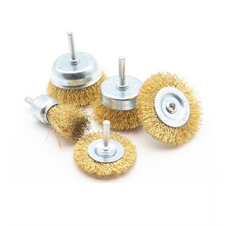 Bộ 5 cái bàn chải sắt đánh rỉ sét dùng cho máy khoan