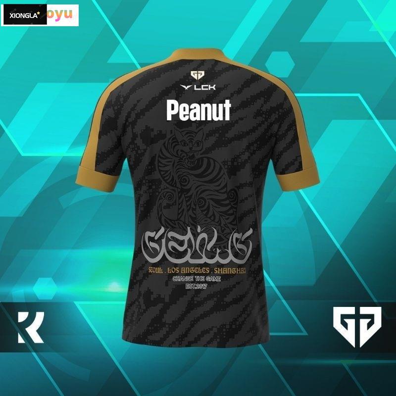 Geng team kit 2023chovy peripheral Áo Thun Tay Ngắn In Hình Nhóm Nhạc gen g s13