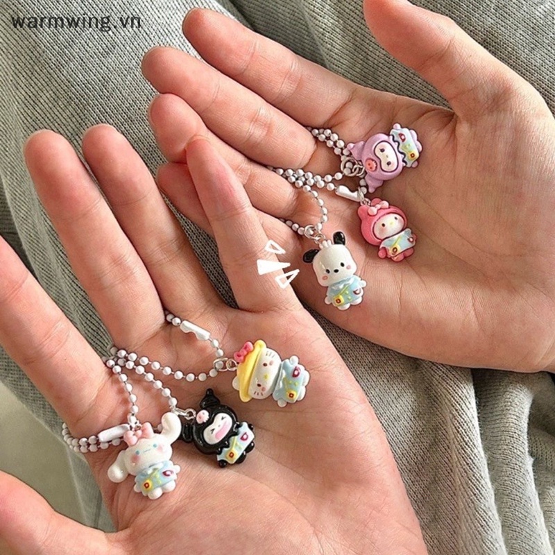 1 Móc Khóa Hình Mèo kuromi melody cinnamoroll Poacco kt pom pom purin Dễ Thương