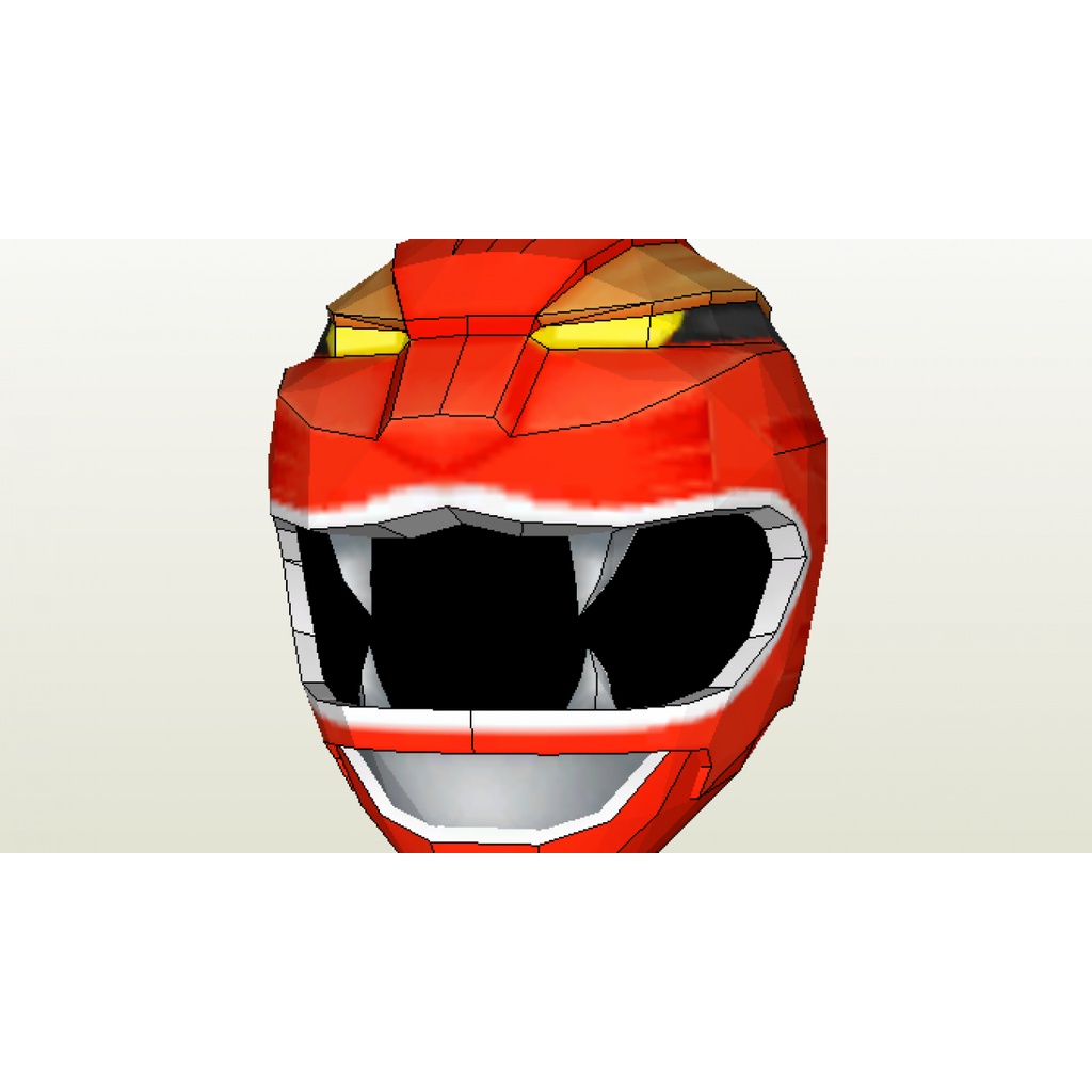 Mô hình giấy Super Sentai Mũ gao đỏ  Gaored Helmet