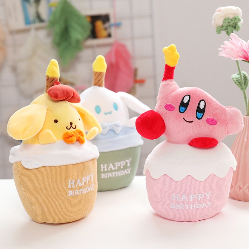 Dễ Thương Đồ Chơi Nhồi Bông Hình Bánh Sinh Nhật Có Nhạc Và Đèn Xinh Xắn