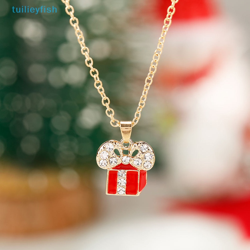 Vòng cổ Mặt Hình Cây Thông Noel Chuông Hoa Tuyết Giáng Sinh Hợp Thời Trang Làm Quà Tặng Cho Nam Và Nữ