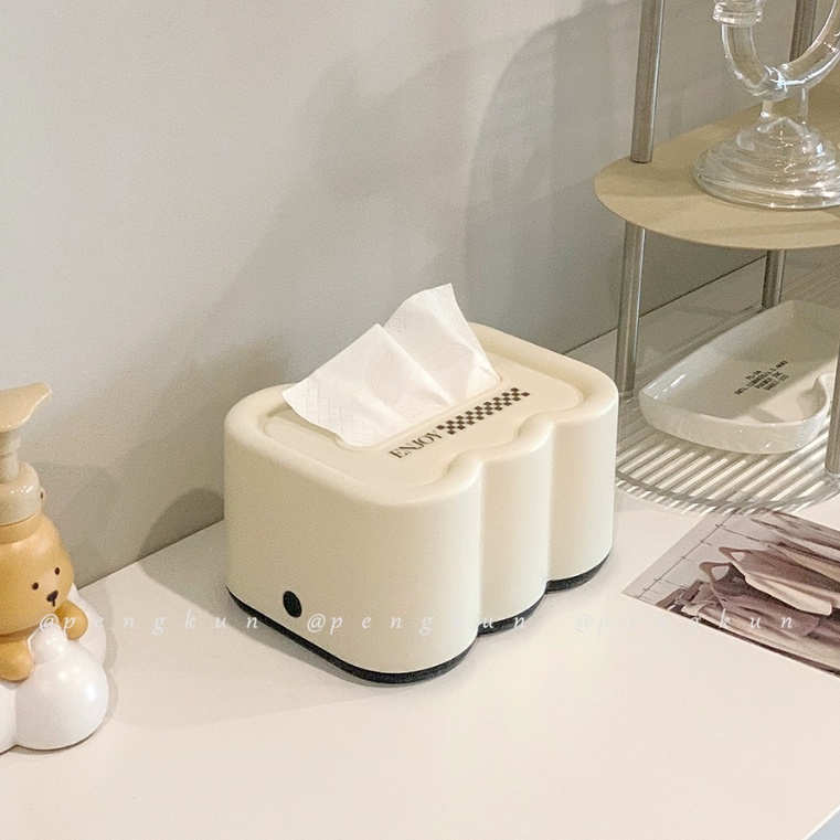 Hộp Đựng Khăn Giấy Gắn Tường Hình Đám Mây Phong Cách Pháp