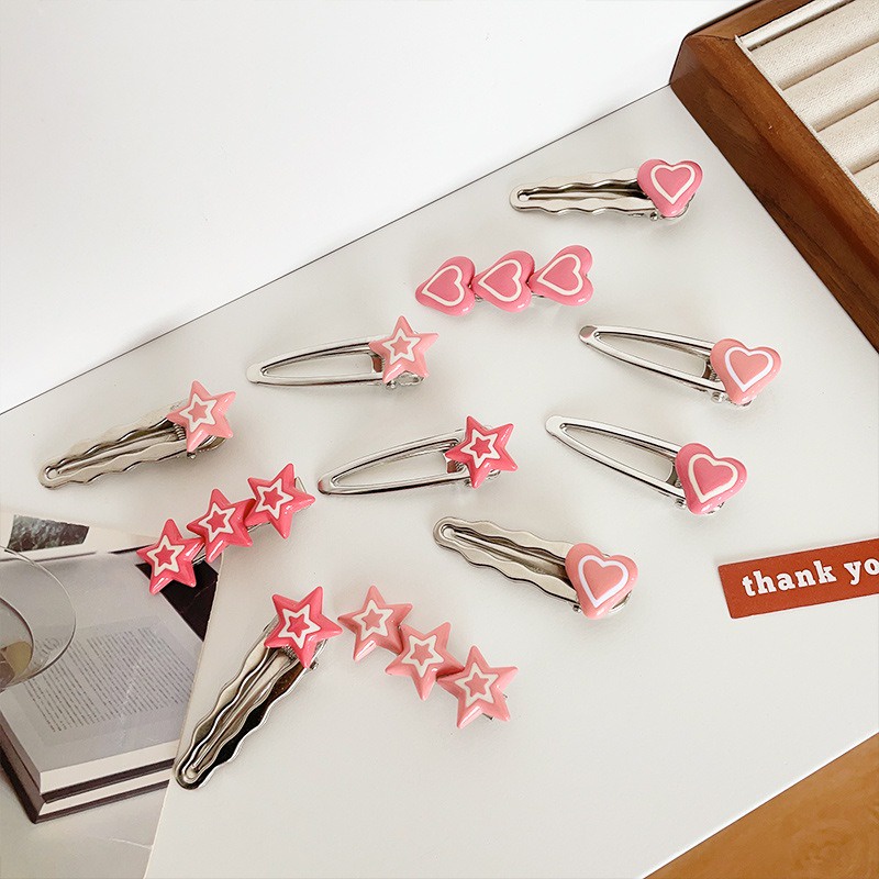 Kẹp Tóc Kim Loại Hình Ngôi Sao Xinh Xắn y2k