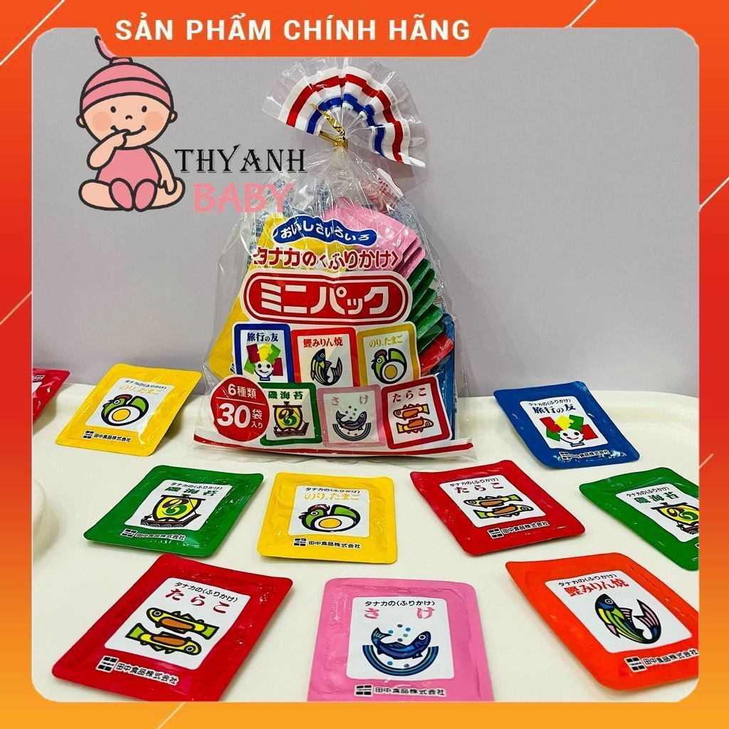 Gia Vị Rắc Cơm TANAKA FOOD 6 VỊ 30 GÓI 60G NHẬT BẢN