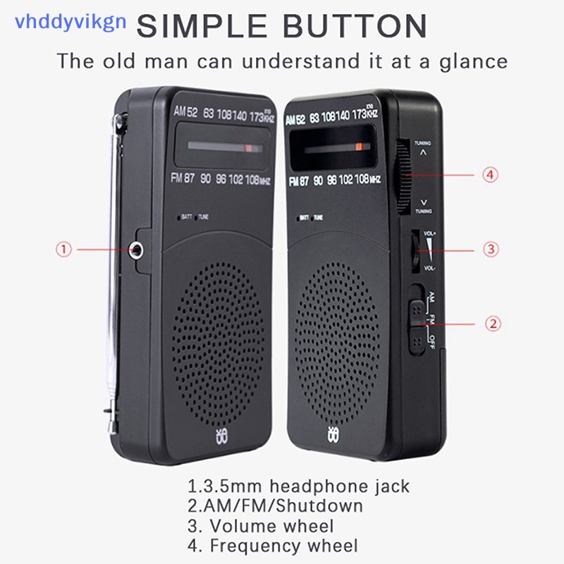 Radio fm / am Kỹ Thuật Số mini fm87-108mhz vn
