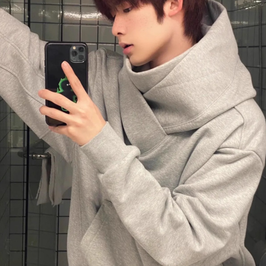 Áo hoodie  Ninja áo khoác oversize cổ cao