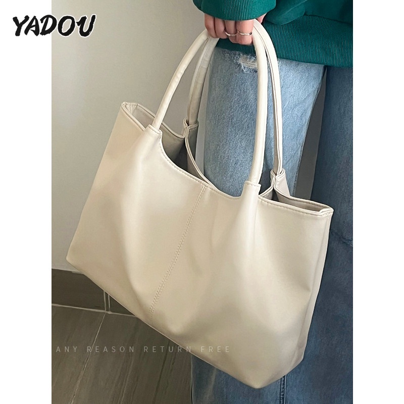 Yadou Túi tote Da pu Mềm Sức Chứa Lớn Thời Trang Hàn Quốc Cao Cấp