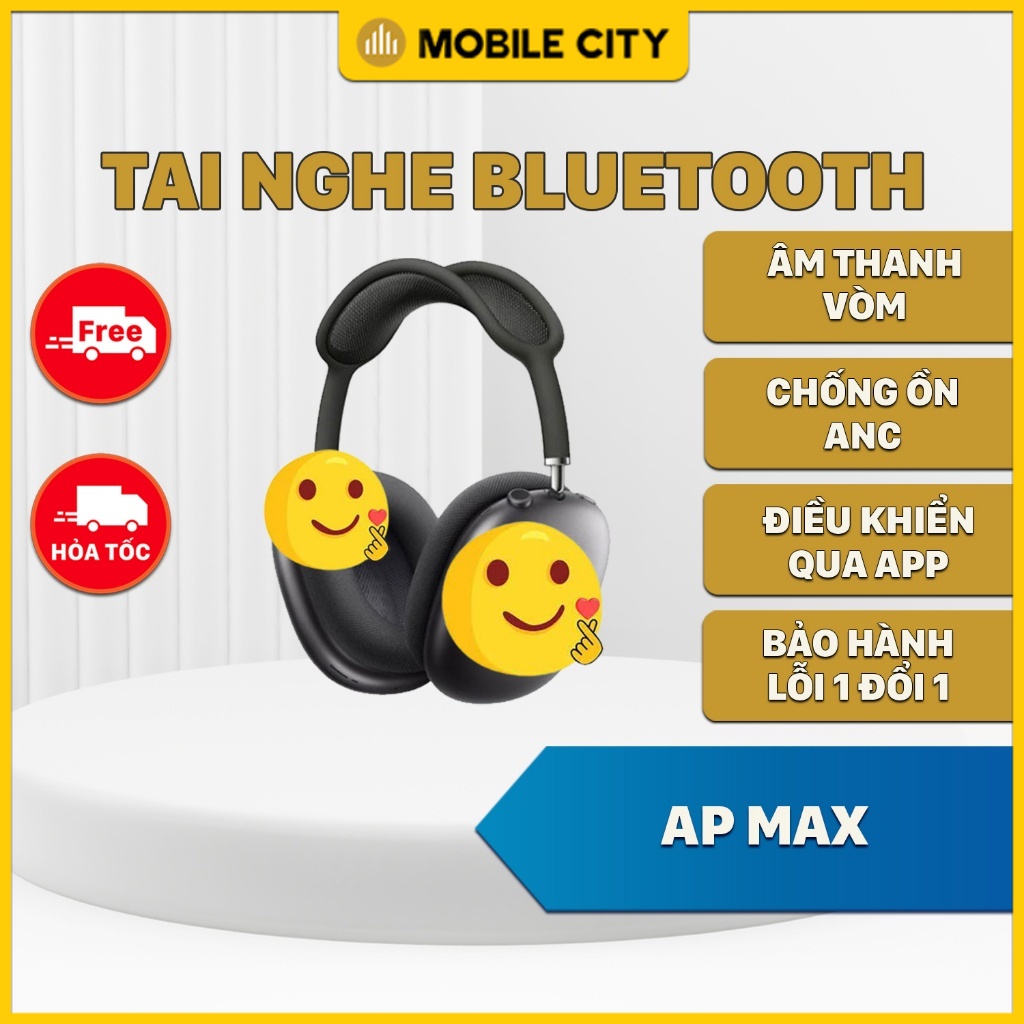 Tai Nghe Bluetooth A/P Max  - Âm Thanh Vòm 3D + Chống Ồn ANC
