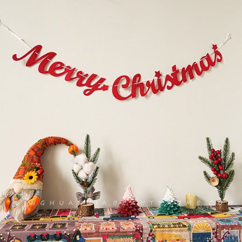 Dây Cờ Treo Tường Trang Trí Giáng Sinh Năm Mới