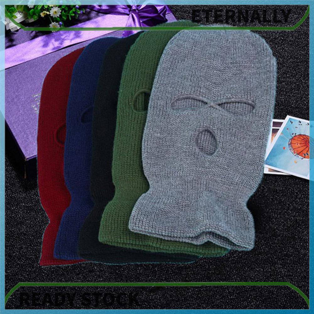 Mũ Trùm Đầu Bằng acrylic 3 Lỗ Ấm Áp Có Mặt Nạ Trượt Tuyết