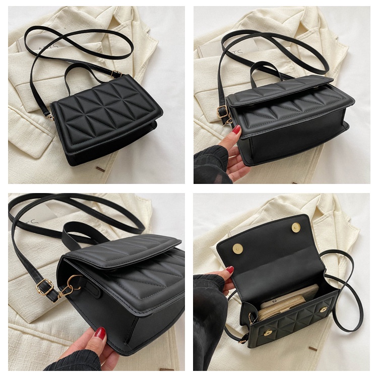 Jasmin noir Túi Xách tote Bằng Da pu Họa Tiết Kẻ Sọc Chần Bông Đơn Giản Cho Nữ