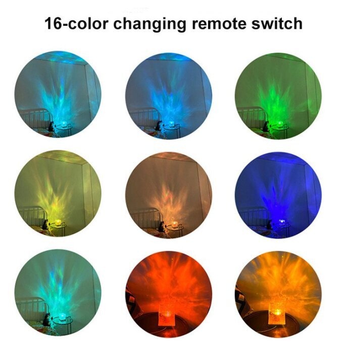 Đèn led Hình Vuông Dạng Gợn Sóng Nước Sáng Tạo Lãng Mạn Trang Trí Phòng Chơi Game