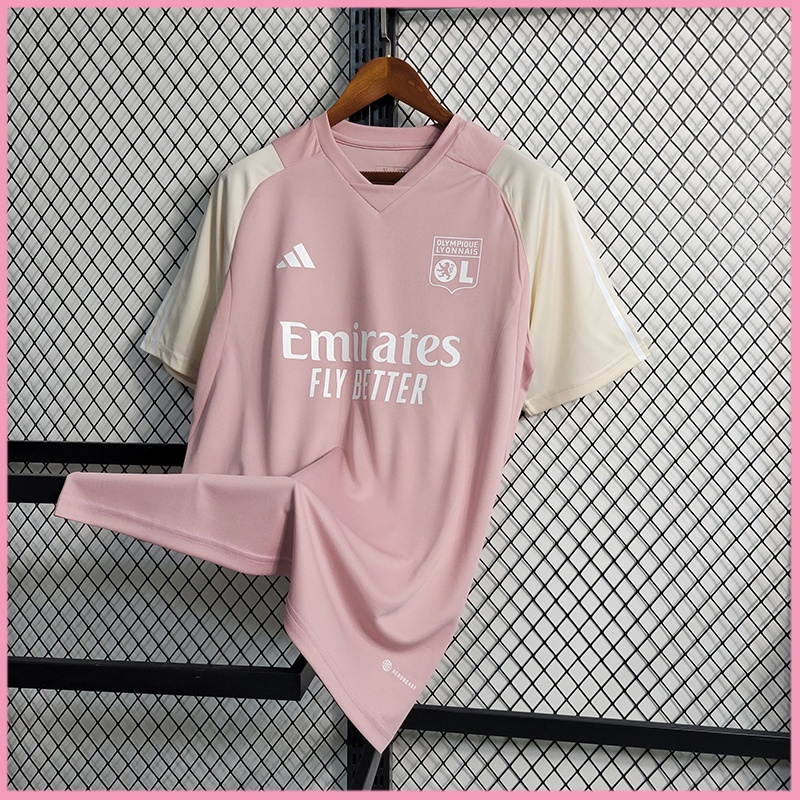 Lyon jersey 23-24 Áo Bóng Đá Màu Hồng