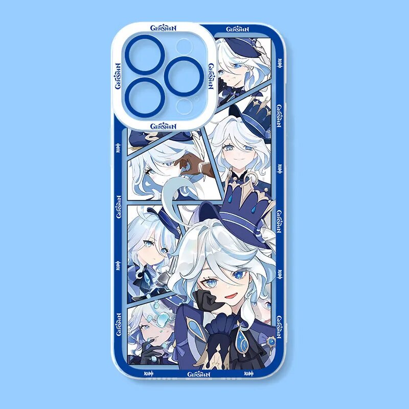 Ốp lưng iphone cạnh vuông Genshin Impact Katanya ThủyThần Focalors 8plus/x/xs/11/12/pro/max/plus/promax