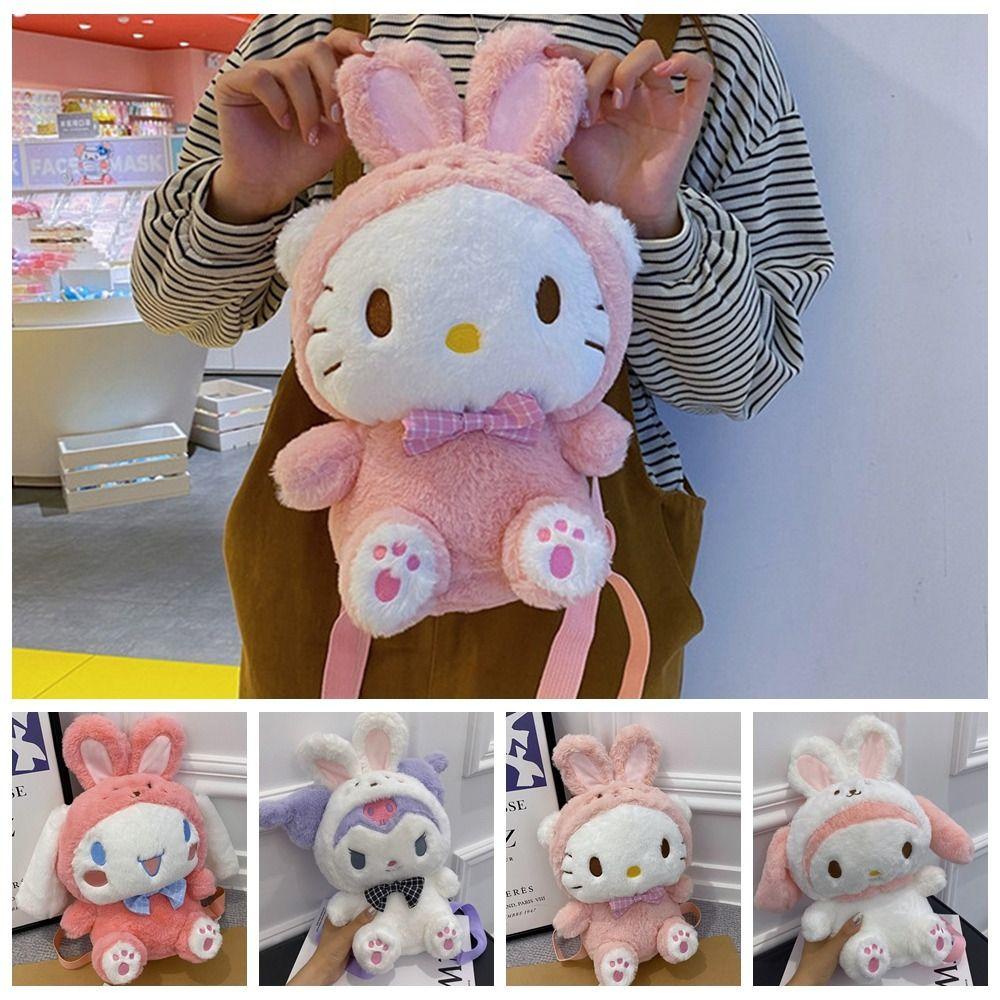 Ba Lô Nhồi Bông Mềm Mại Hình Gấu Bông cinnamoroll melody Dễ Thương
