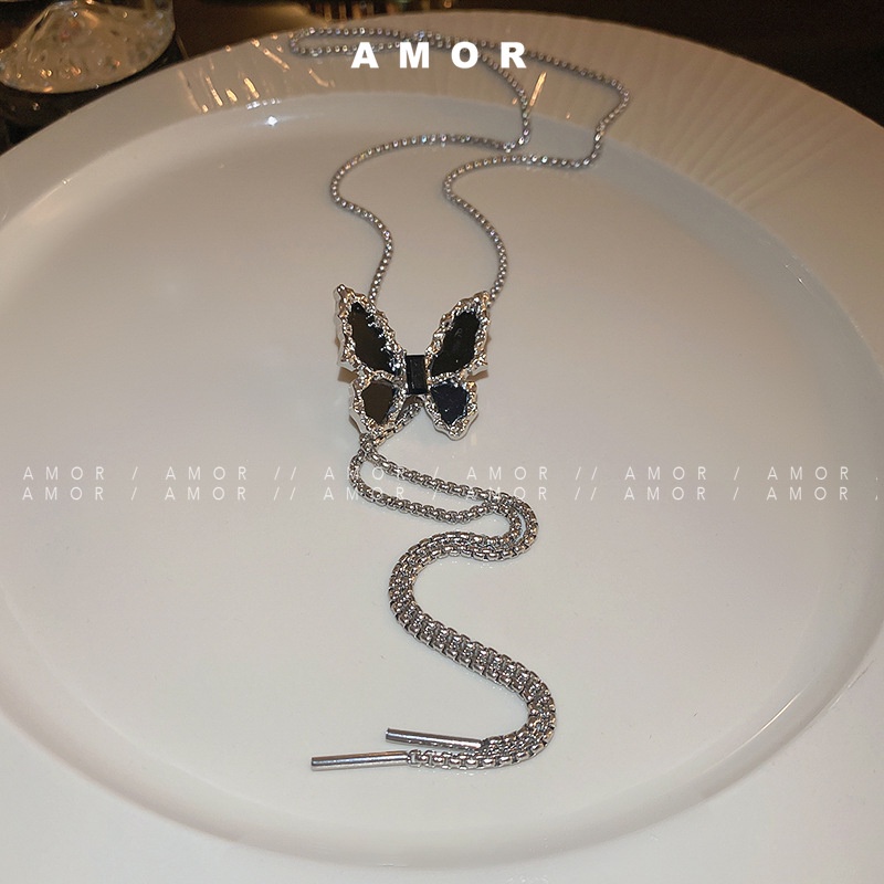 Y2k Vòng Cổ choker Dây Rút Hình Bướm Ngọt Ngào Cá Tính Dành Cho Nữ