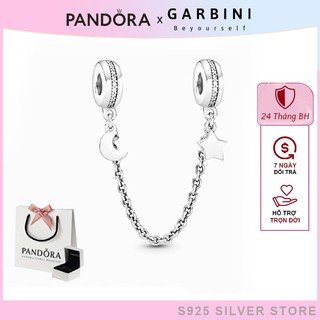 Charm Pandora Half Moon and Star Safety Chain Charm 1130