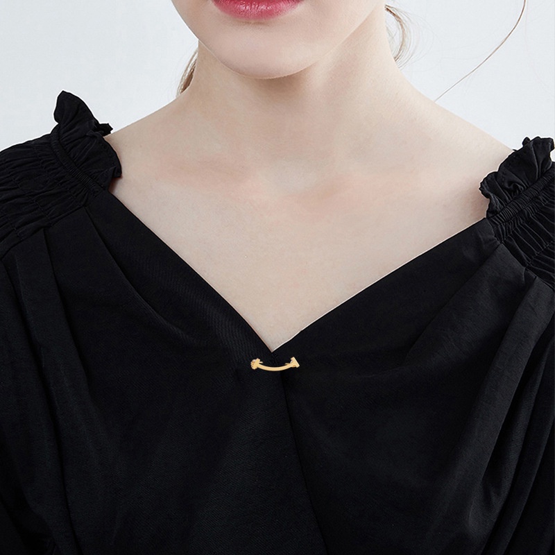 Ghim Cài Áo Hình Mặt Cười Chống Trượt Thời Trang Cho Nữ