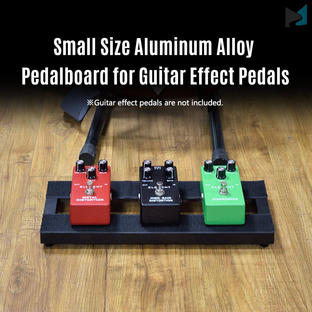 Compact Aluminum Alloy Pedalboard for Guitar Effects - 15×4.9 Inch Size with Carrying Bag