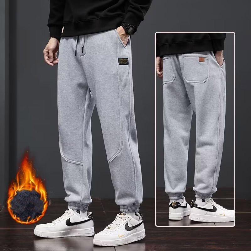 Hanlu Quần Legging Thể Thao Lót Nhung Dày Giữ Ấm Đơn Giản Phong Cách Mới Cho Nam