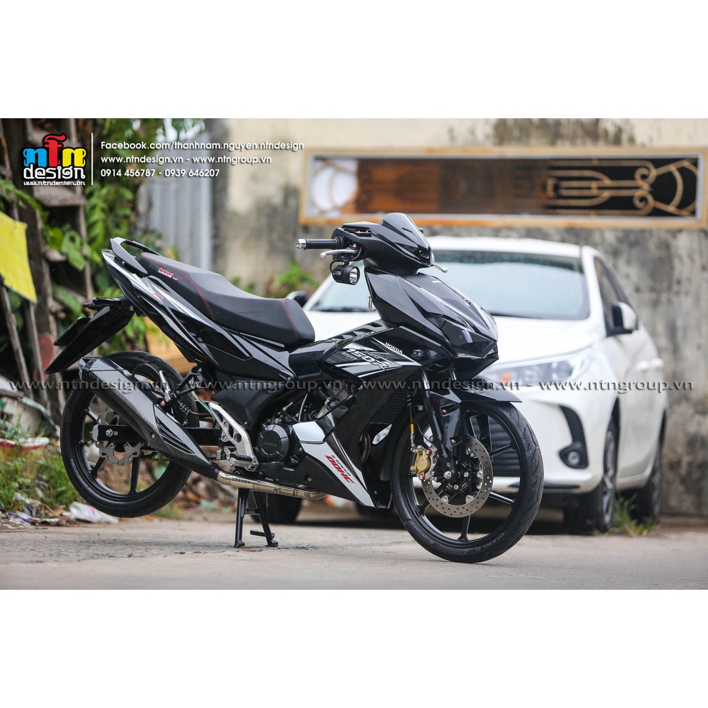 Tem rời Winner X xe đen - mẫu 150R xám trắng - tem không bay màu