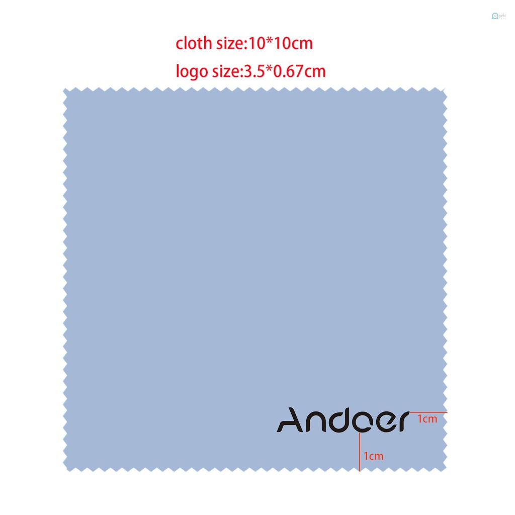 Andoer Set 4 Khăn Lau Kính Vải Sợi Nhỏ 10 X 10cm