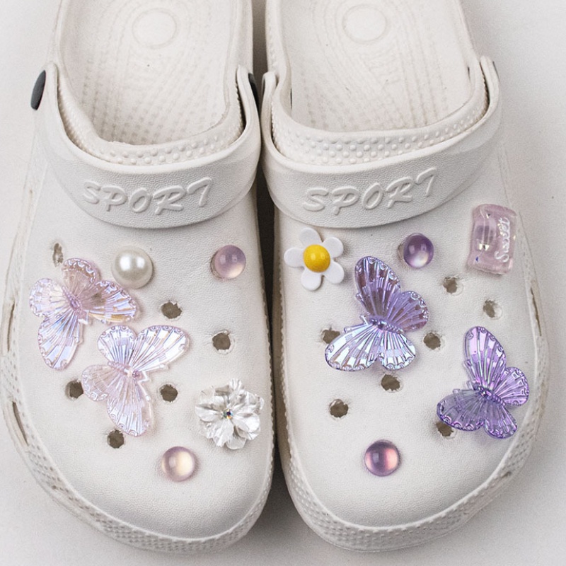 CROCS Thời Trang Ghim Cài Giày Hình Hoa Cúc Đính Ngọc Trai Cho Nữ charms