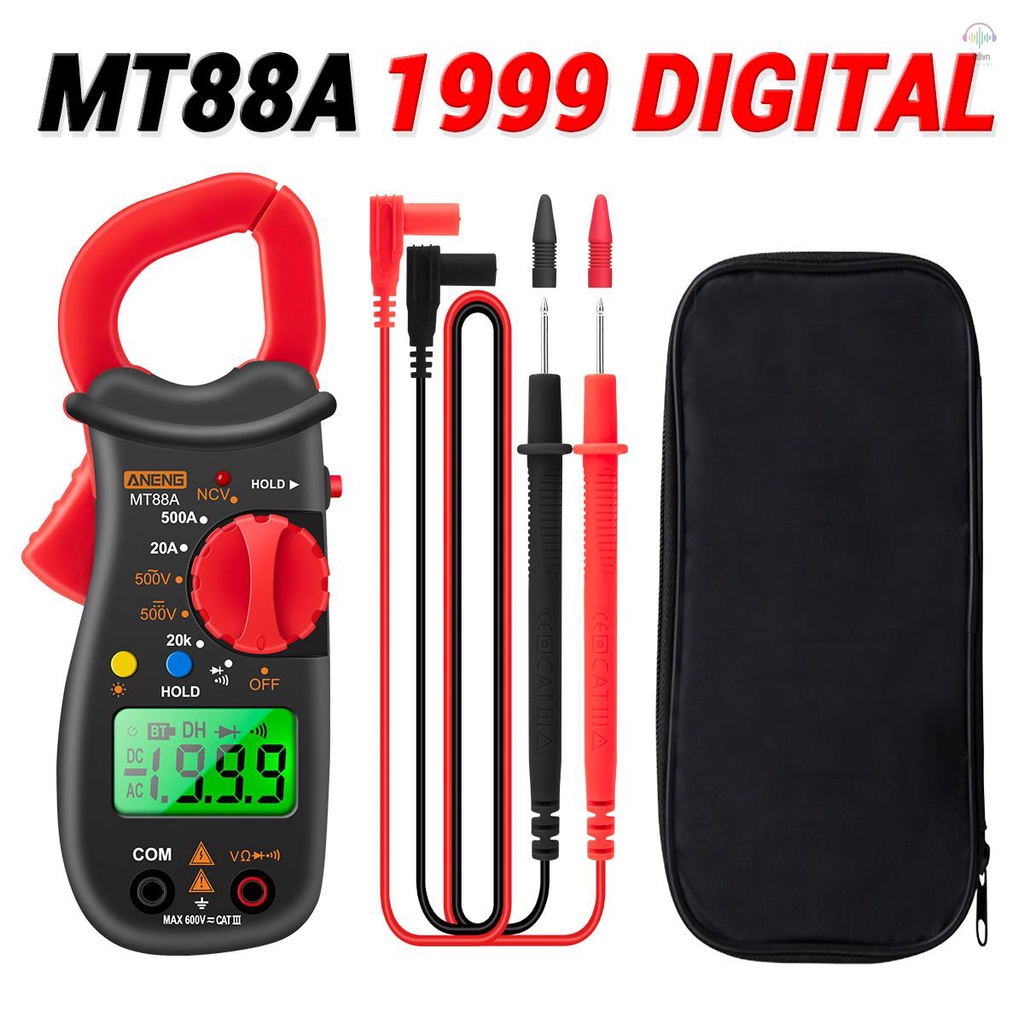 Aneng Kẹp Vạn Năng Kế mt88a Kỹ Thuật Số lcd 1999 Đếm Dòng Điện dc / ac 500a ac Chuyên Dụng